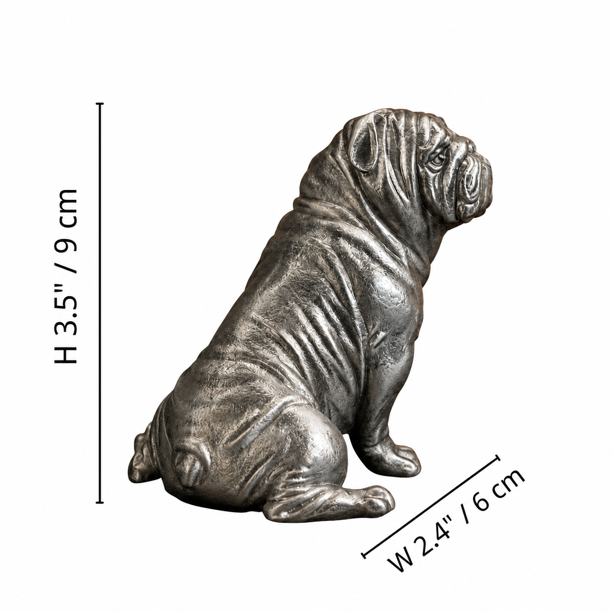 Floxo bulldog dimensions in inches and centimeters