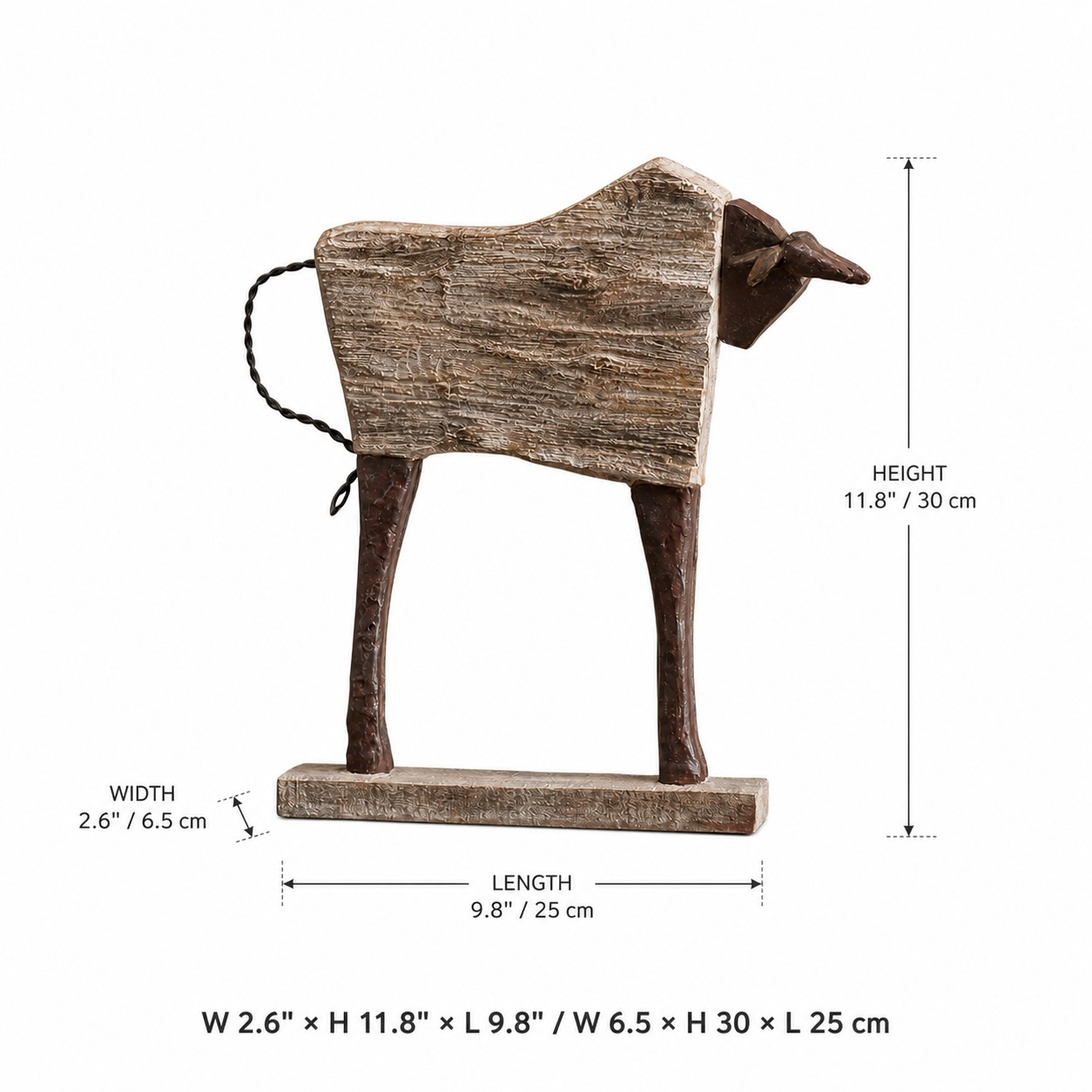 Equora bull sculpture dimensions