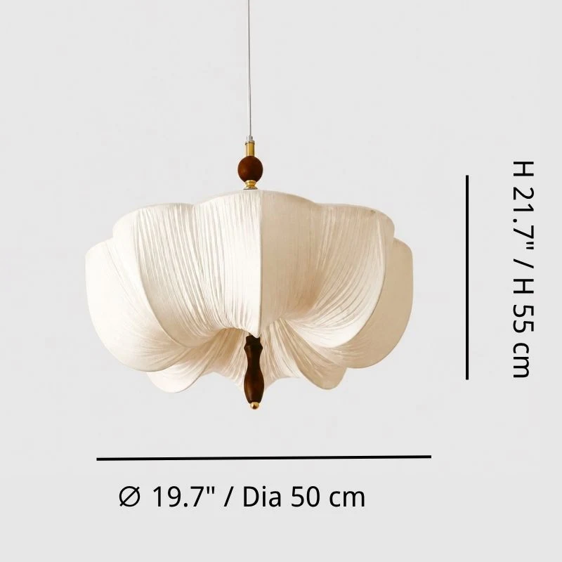 Lunelle pendant lamp dimension chart