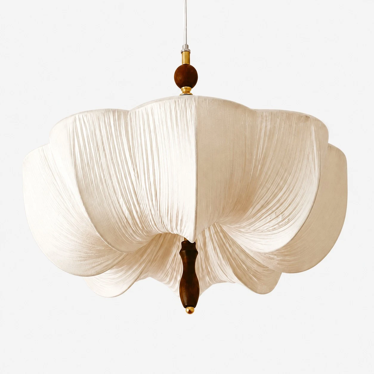 Close-up of Lunelle pleated fabric shade