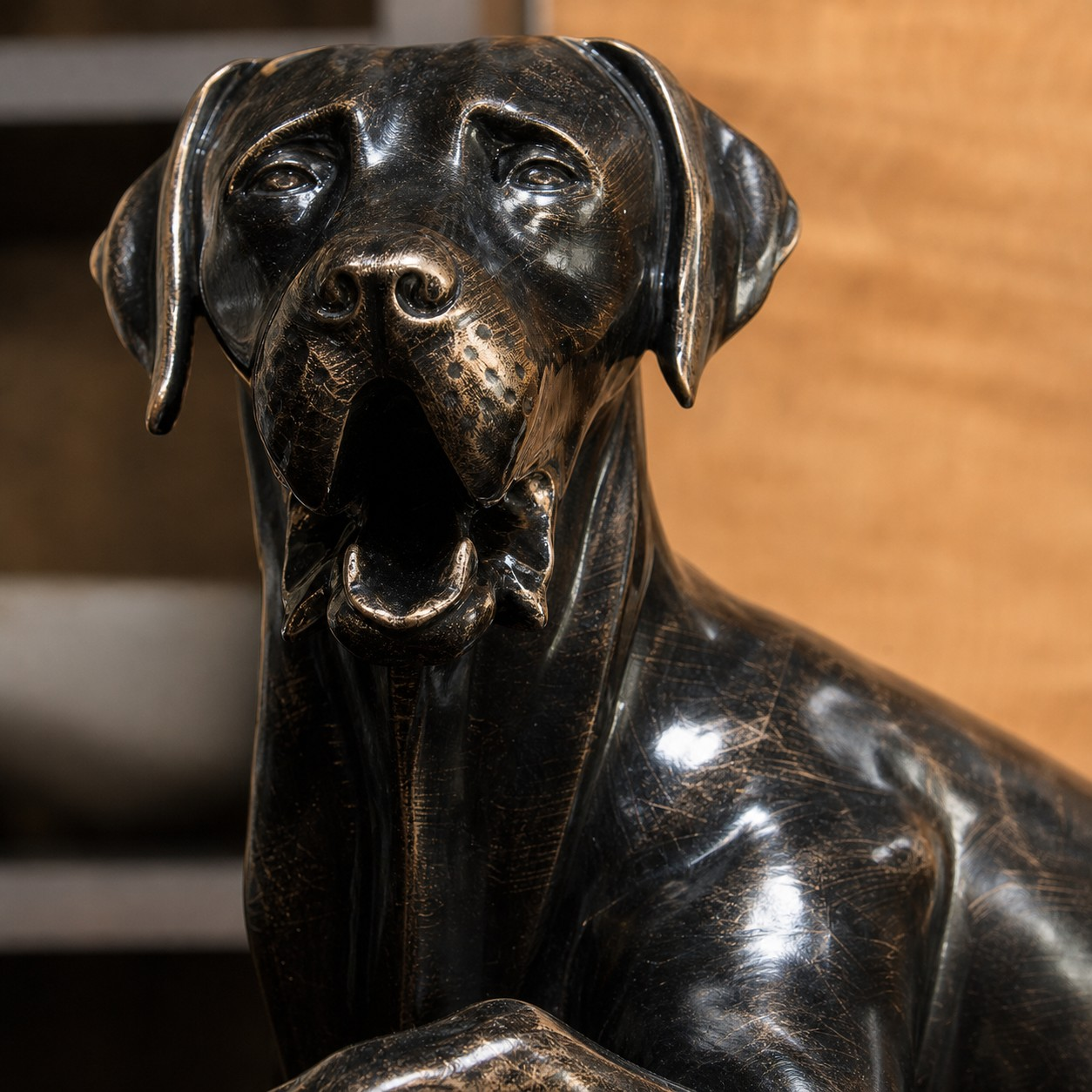 Expressive Character detail of Floxo dog sculpture