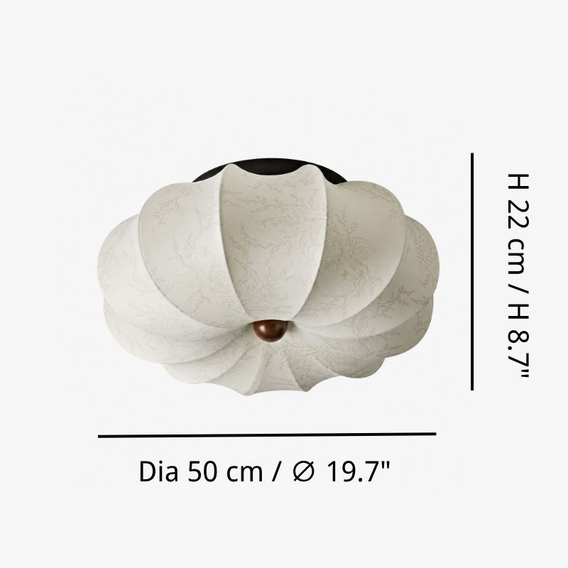 Schemat wymiarowy lampy sufitowej Lunelle 50 cm