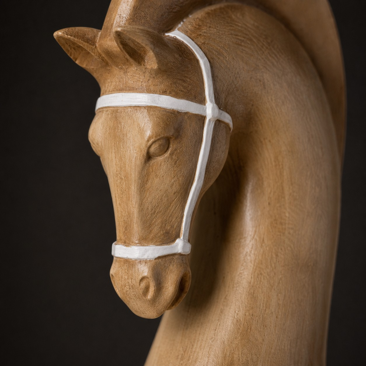 Equora horse sculpture face detail