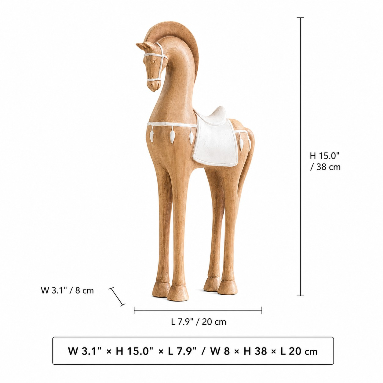 Equora standing horse dimensions
