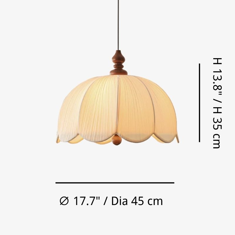 Dimensiones del colgante estilo B de 45 cm