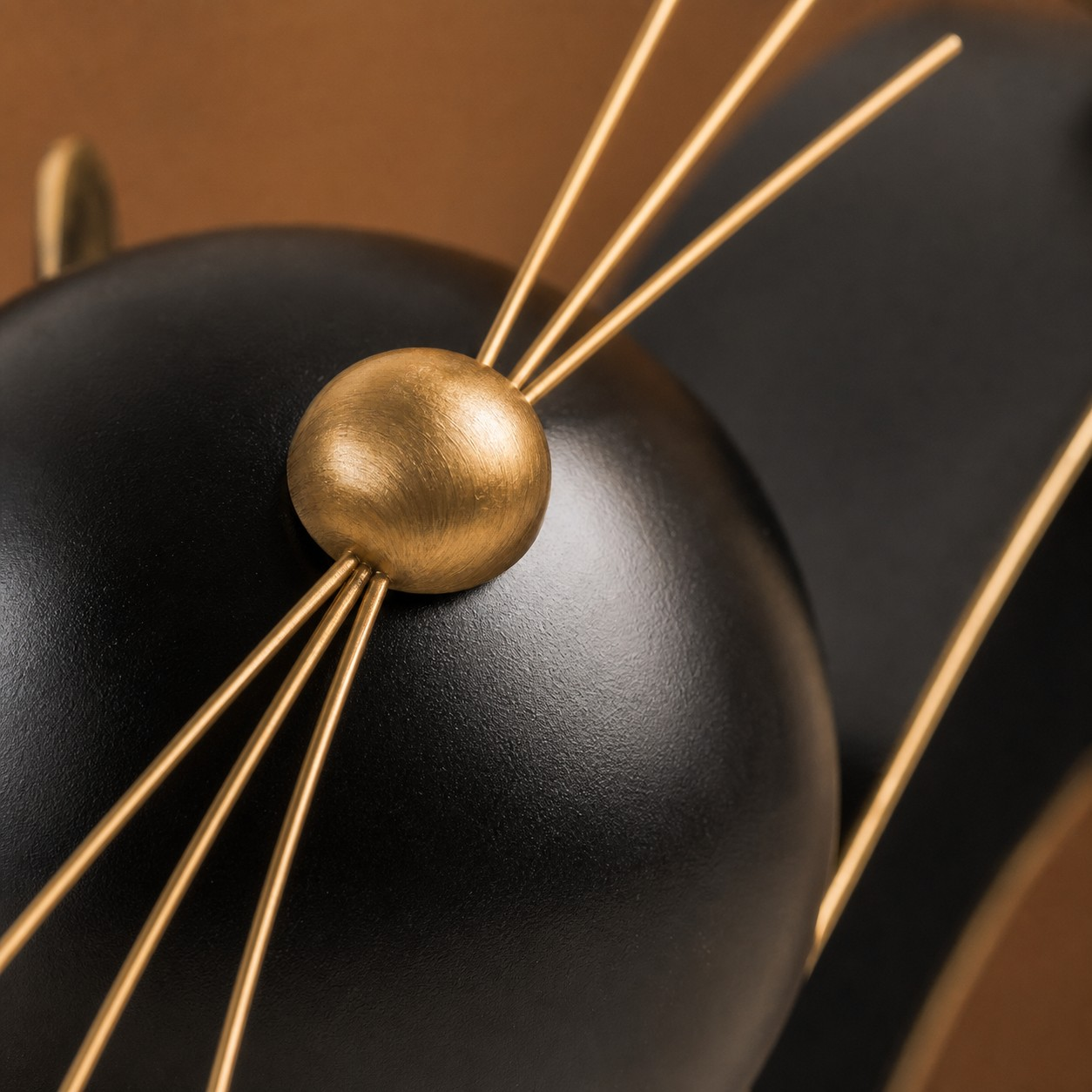 Felora metal cat figurine gold whisker detail