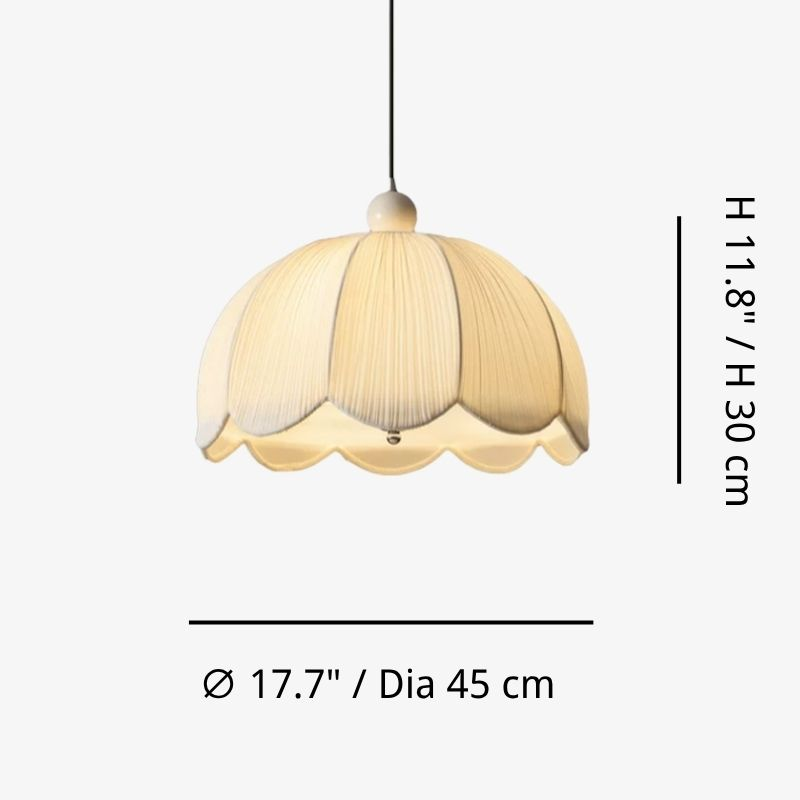 Dimensiones del colgante estilo C de 45 cm
