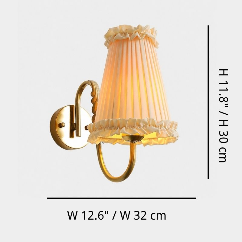 Schema dimensionale per lampada da parete di dimensioni L 32 cm x H 30 cm