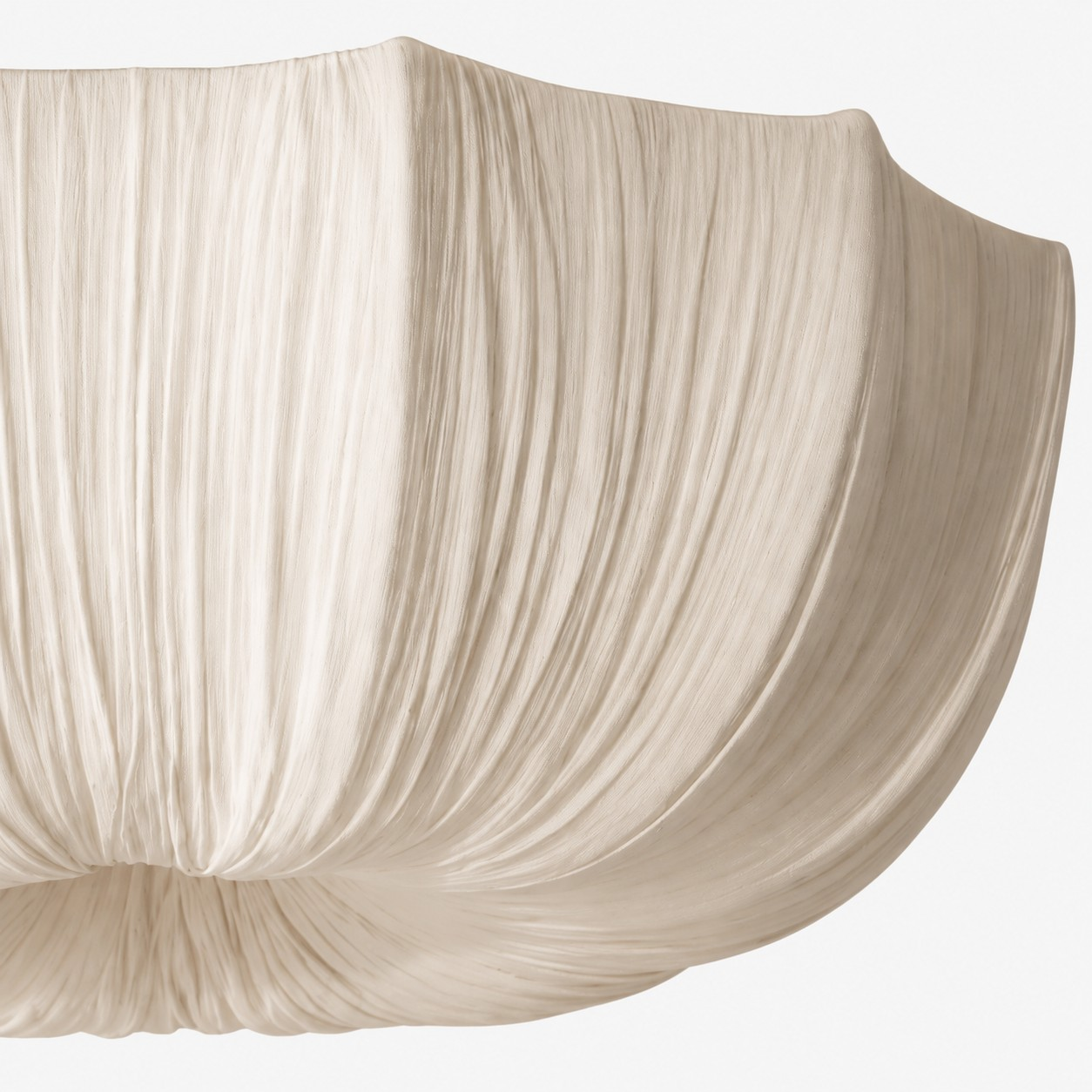 Linbron French pleated fabric ceiling light detail