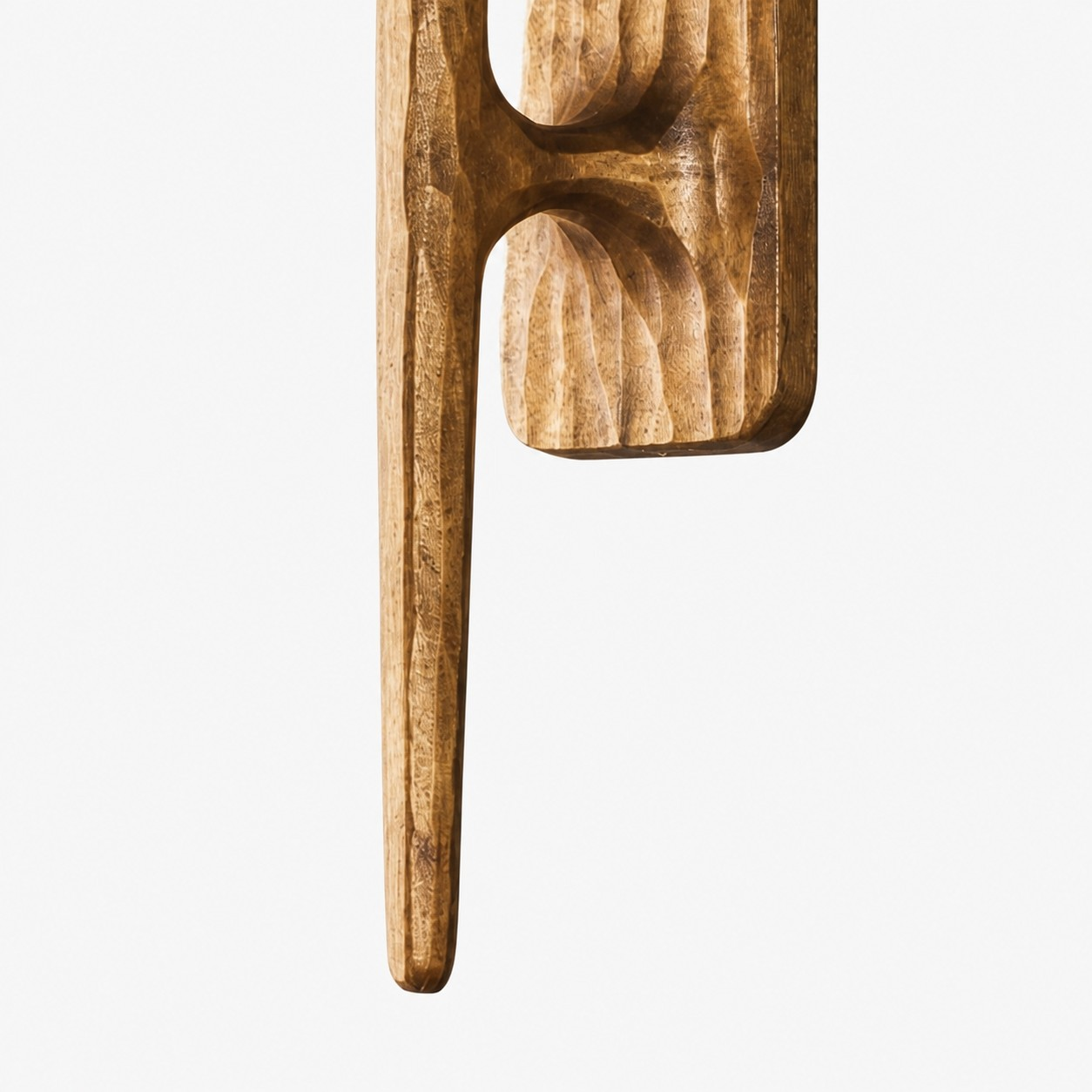 Hammered brass stem detail