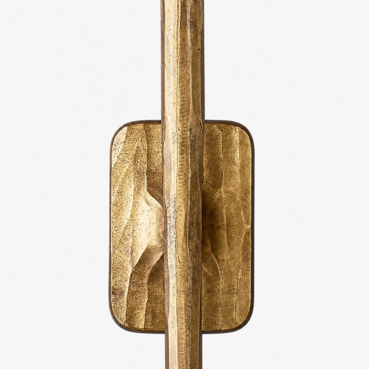 Sculpted brass wall plate detail
