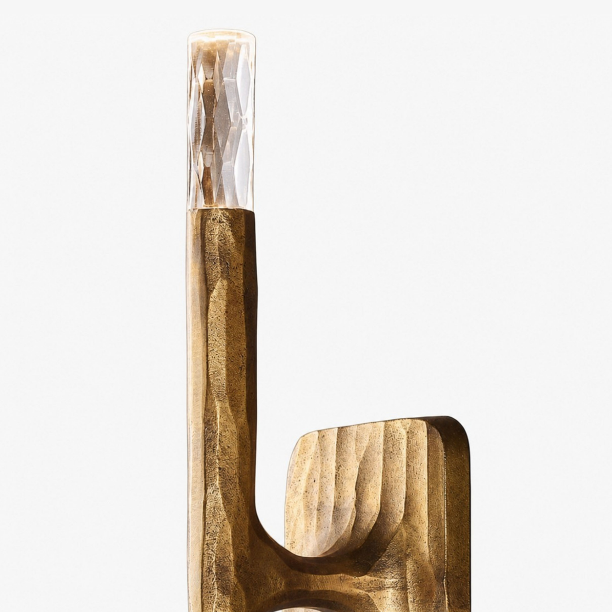 Faceted crystal tip detail
