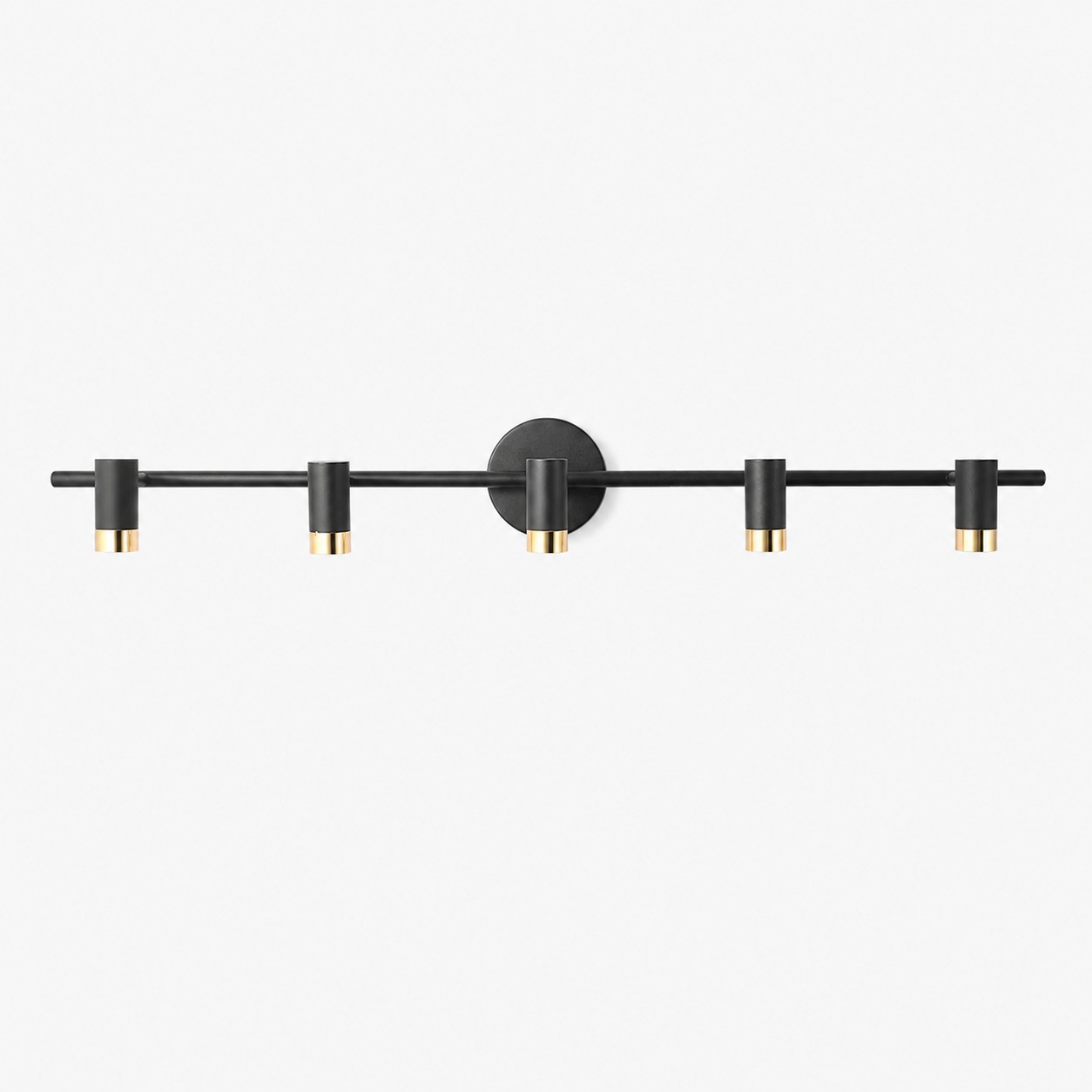 Arvico 6 Head black and gold metal vanity wall lamp