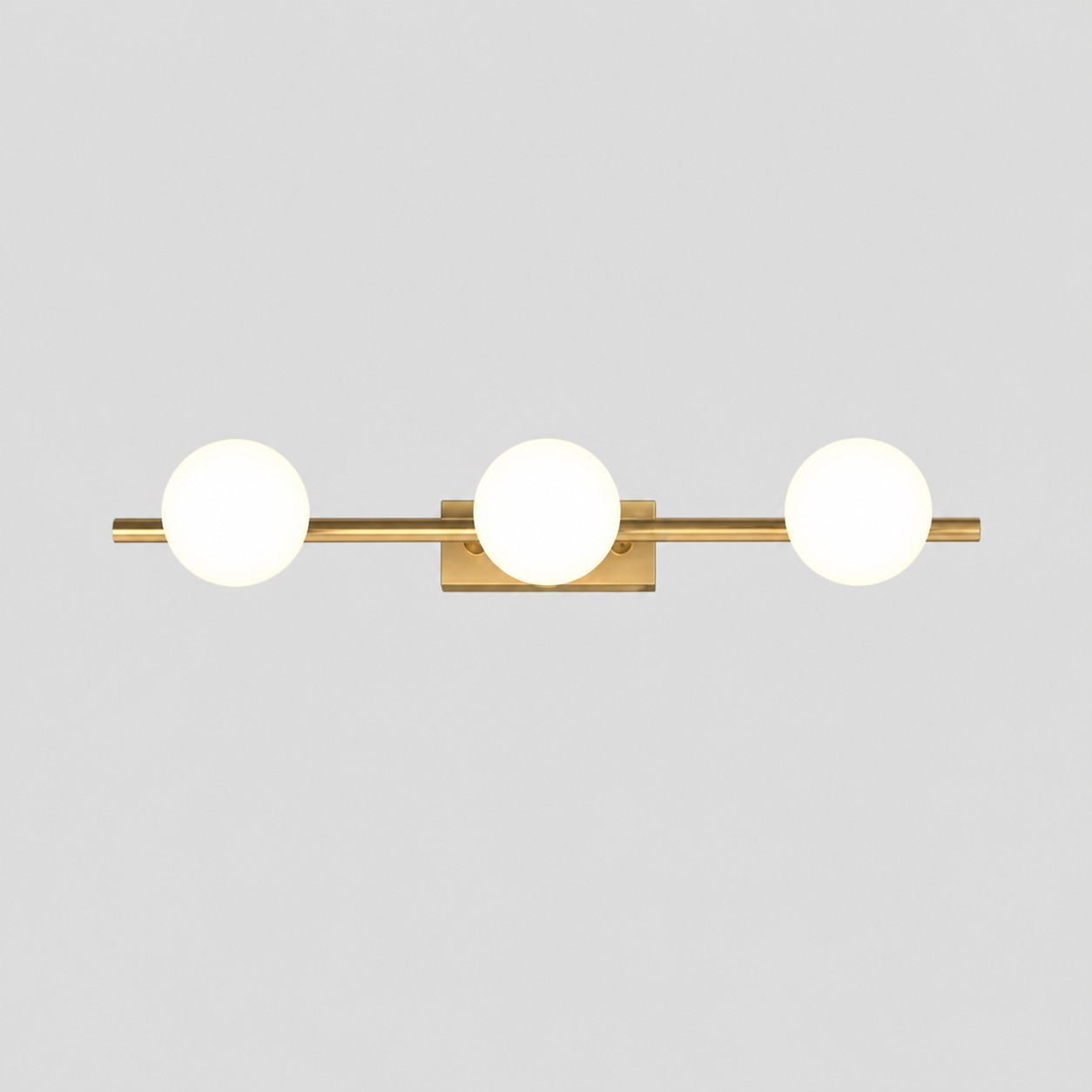 Lunica 3-flammige Metall-Glas-Wandleuchte