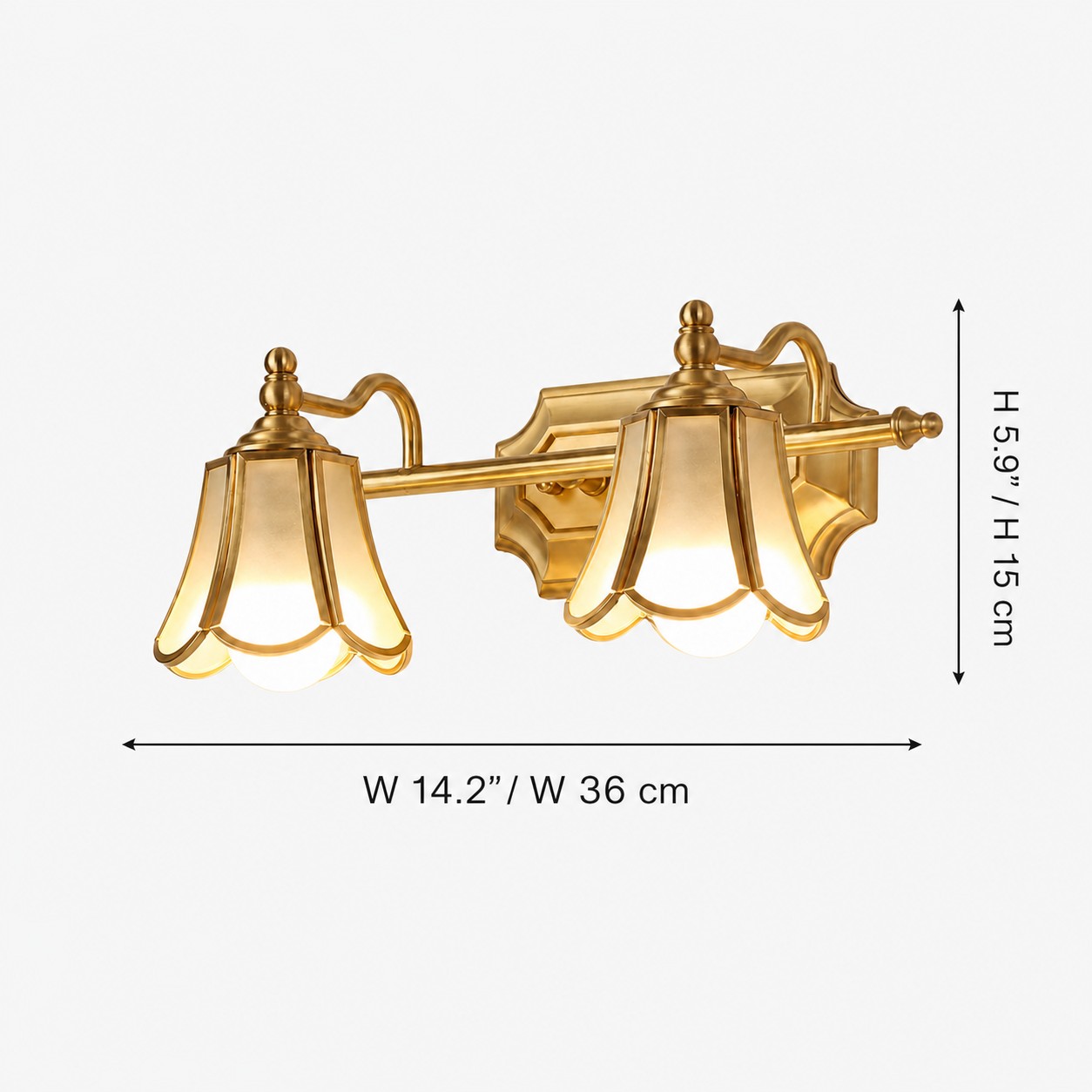 2 Head dimensions L 36 cm H 15 cm