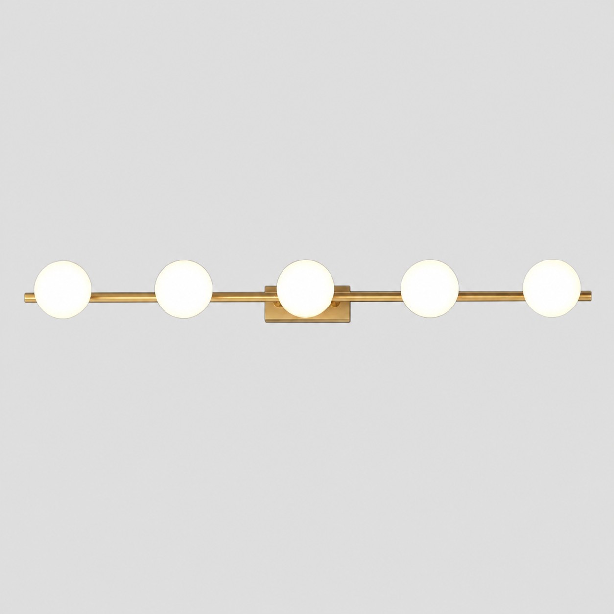 Lunica 5-flammige Metall-Glas-Wandleuchte