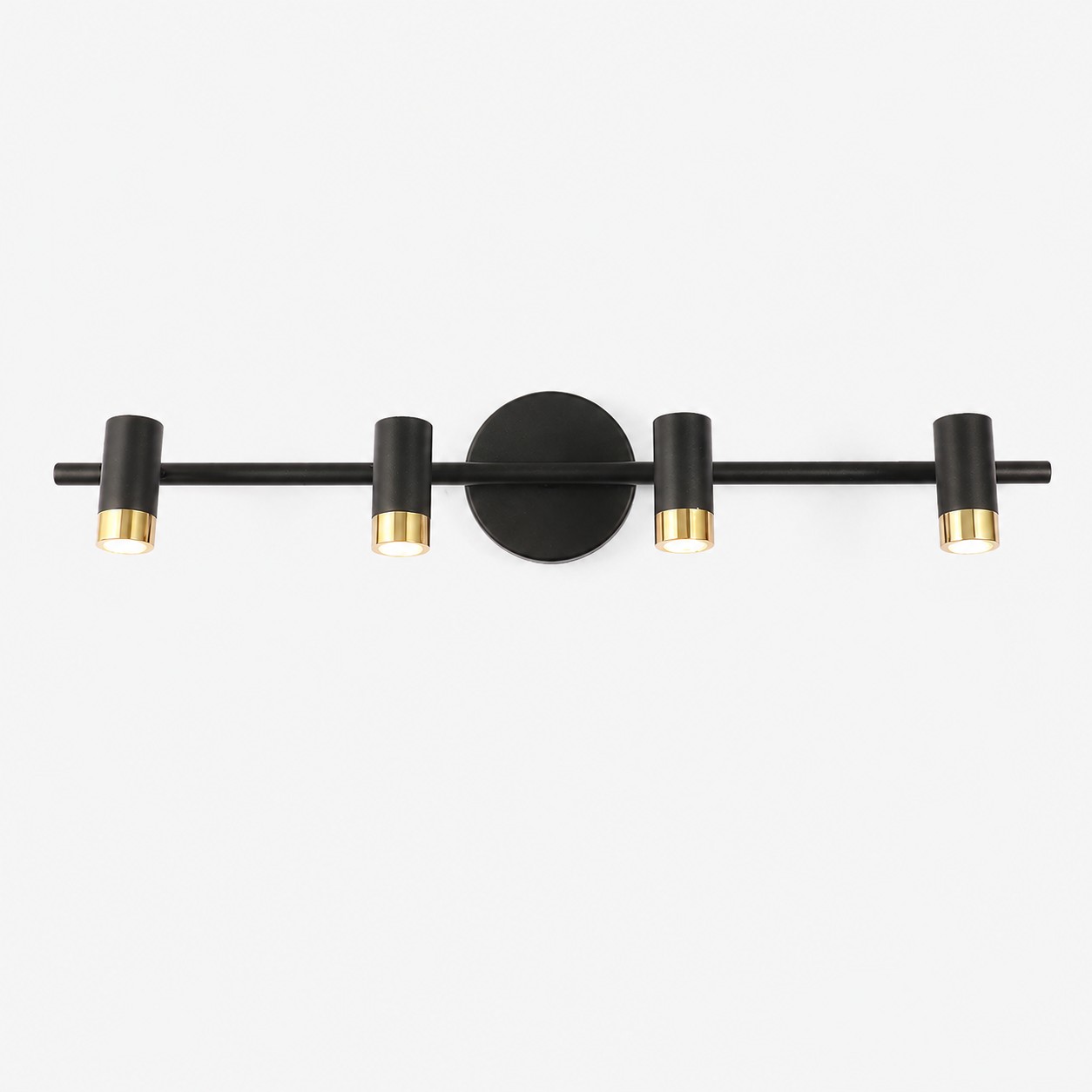 Arvico 4 Head black and gold metal vanity wall lamp