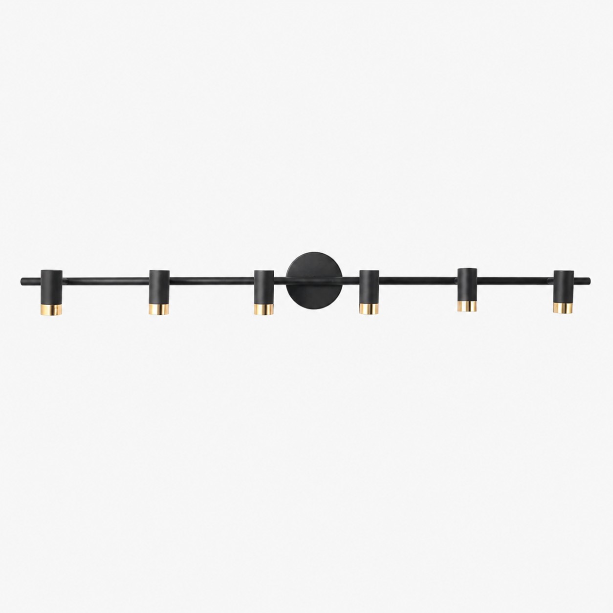 Arvico 5 Head black and gold metal vanity wall lamp