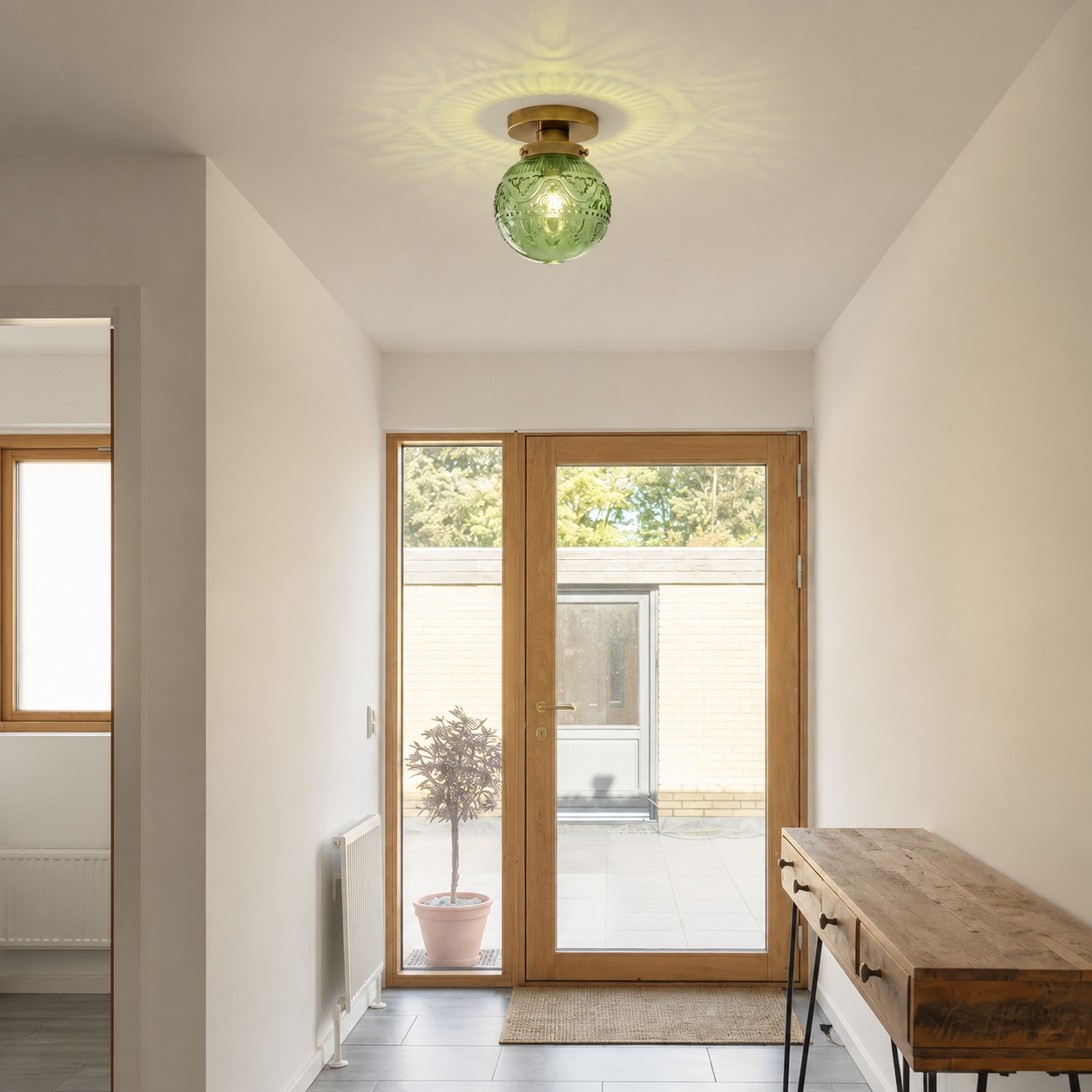 Ripple green glass wall sconce design inspiration
