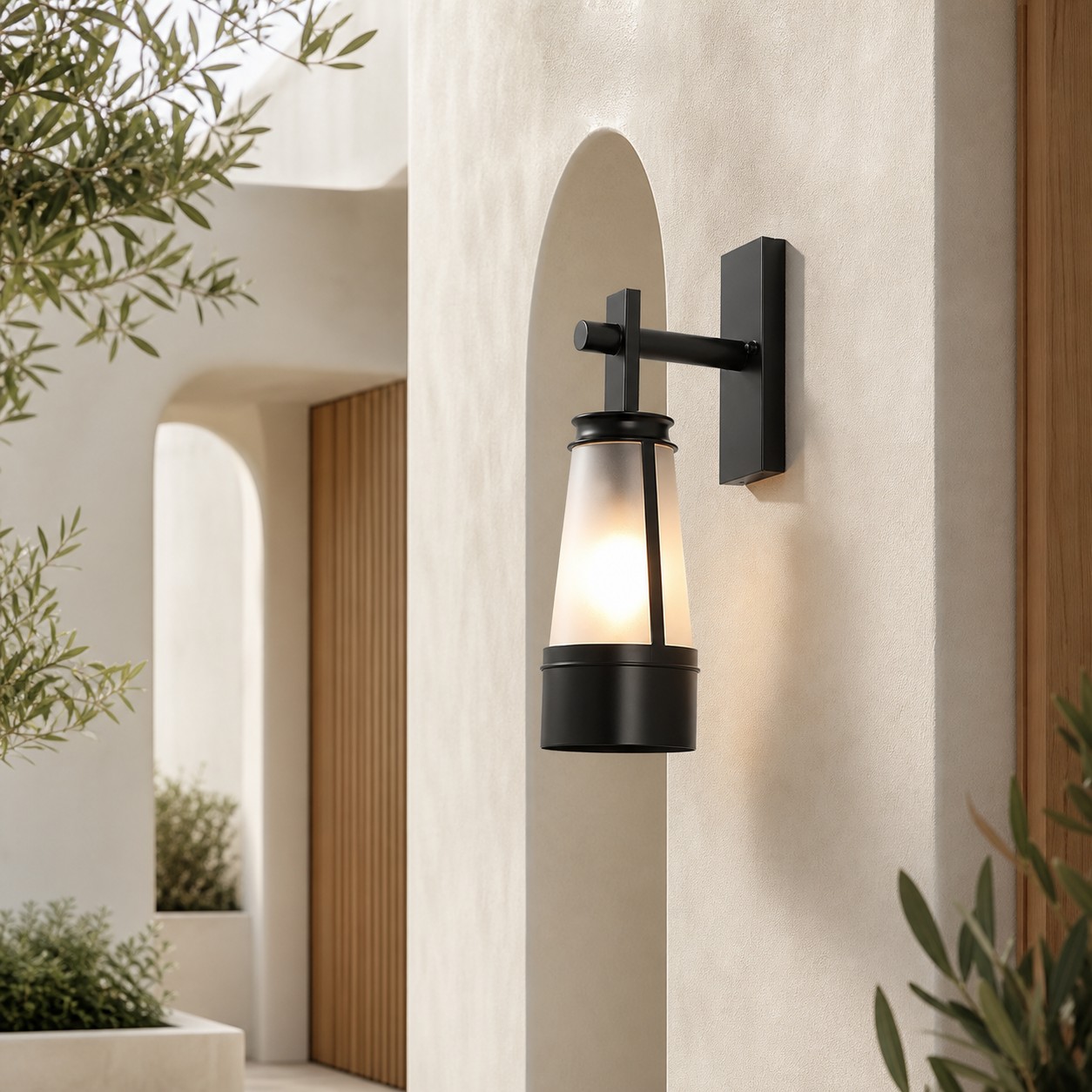 Vintage Black Outdoor Wall Lantern 3