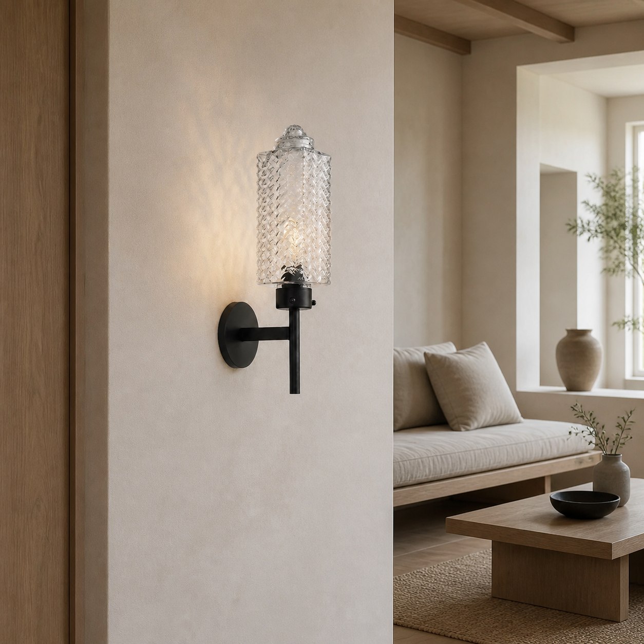 Daylight installation view on exterior wall