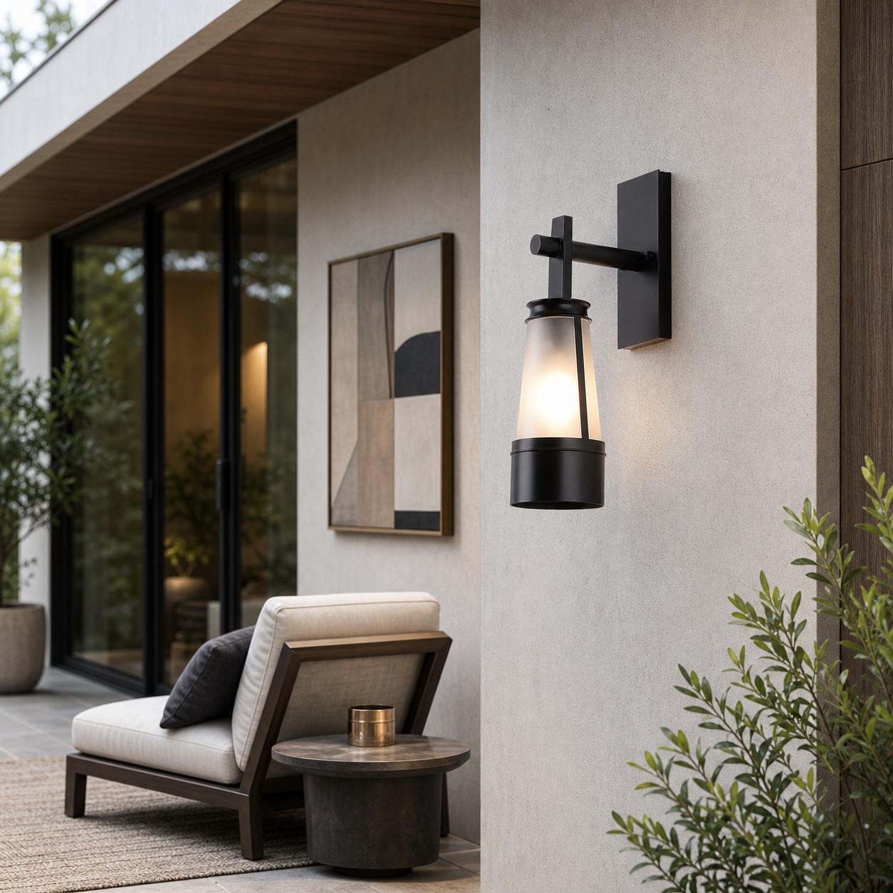 Vintage Black Outdoor Wall Lantern 2