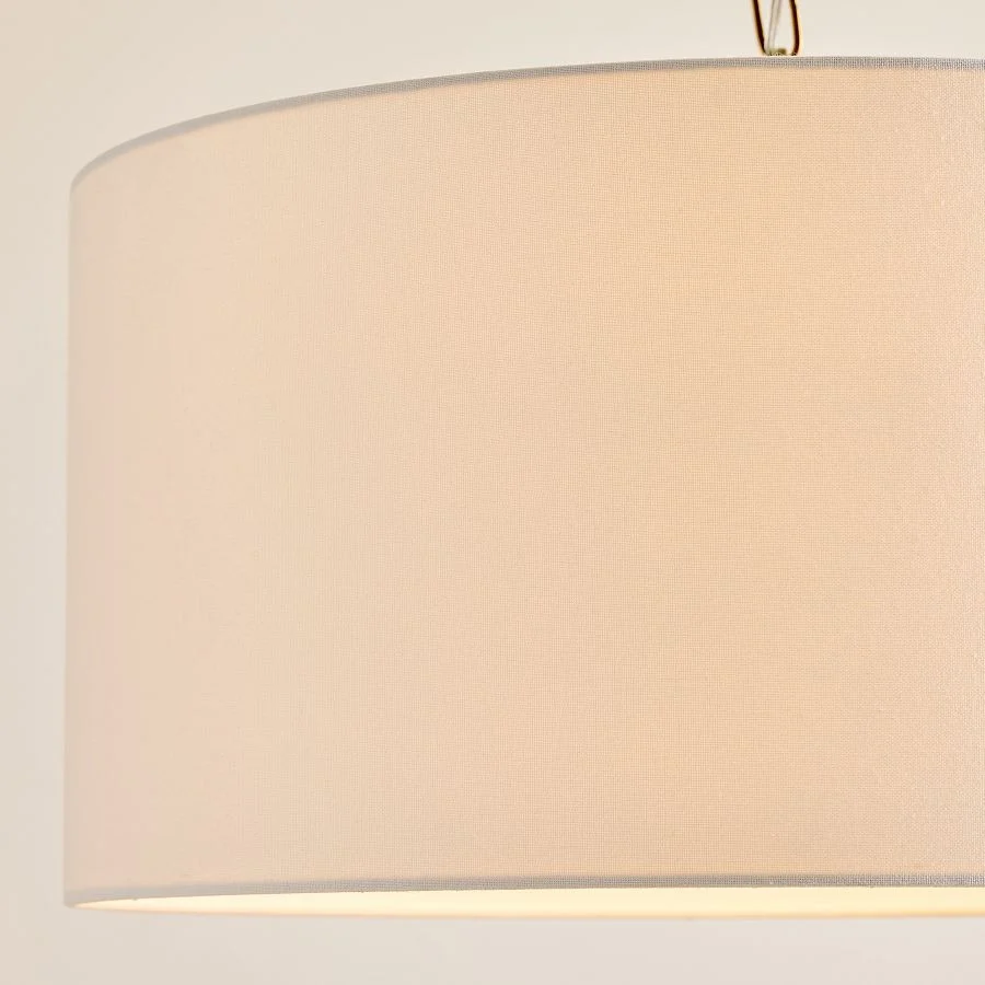 White linen drum shade