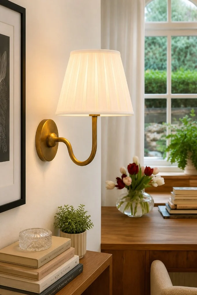 Luvora in a study, light on