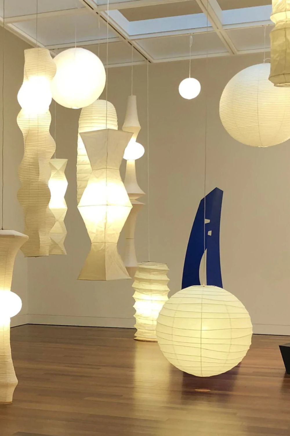 White Handcrafted Mulberry Paper Swag Light product view