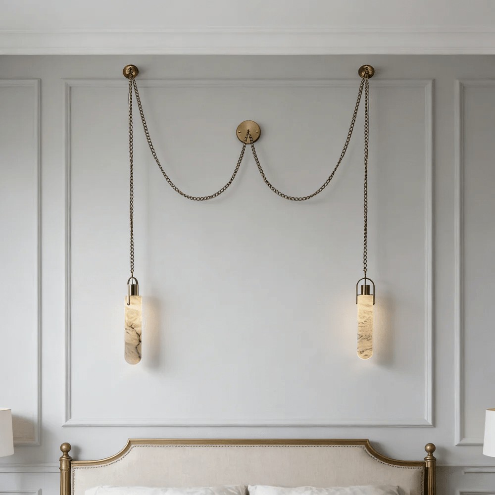 Carved Alabaster Hardwired Chandelier product view