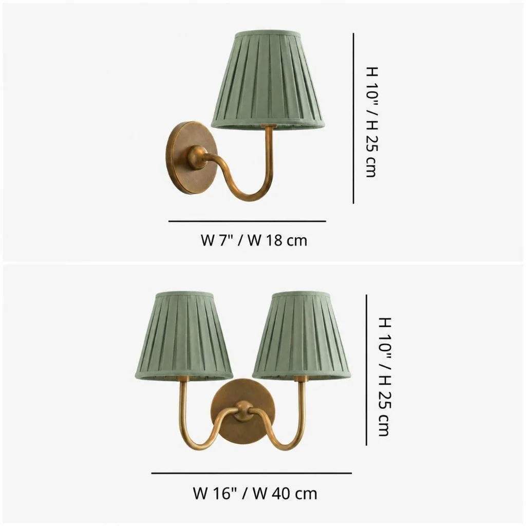 Luvora 1-head and 2-head size diagram