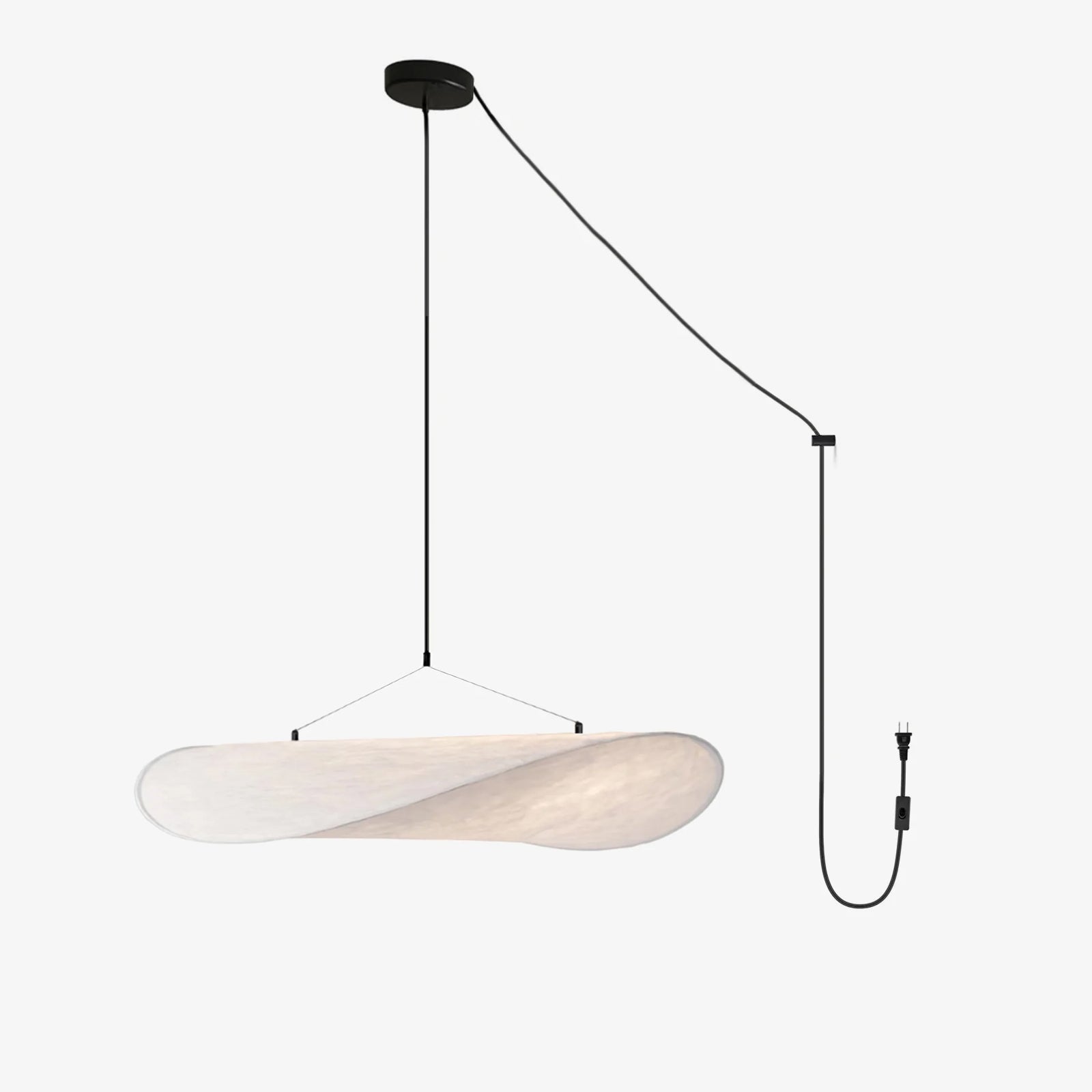 Cloudlike Mulberry Silk Plug-In Pendant Light product overview