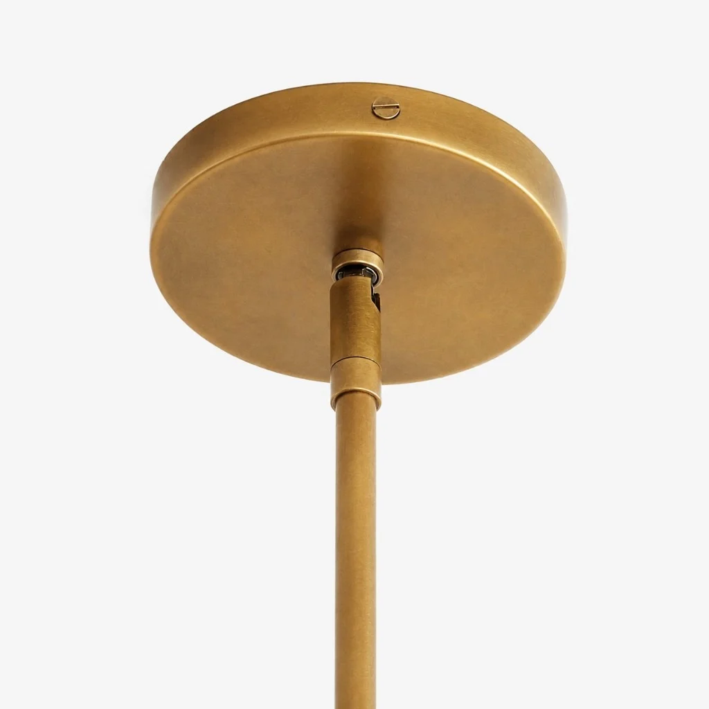 Vintage brass canopy and stem