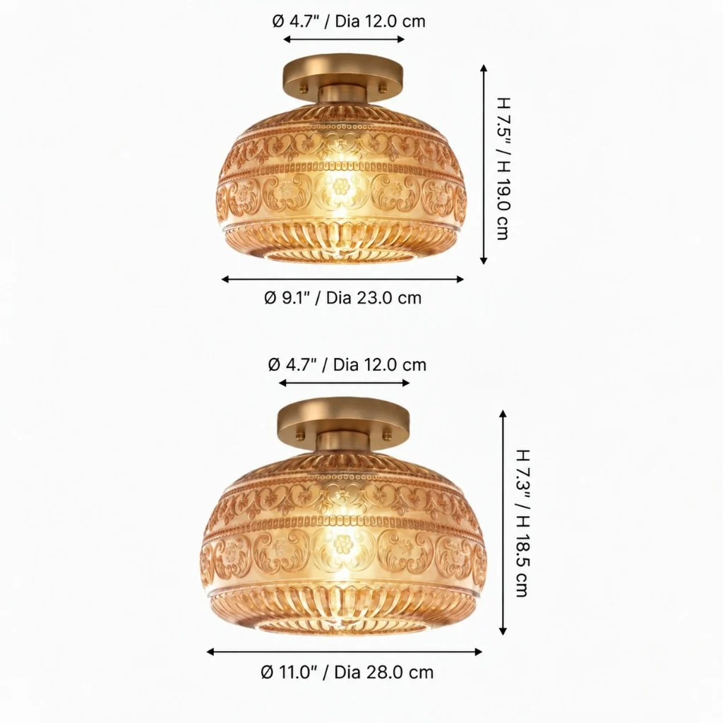 Navello 9.1 inch and 11 inch size diagram