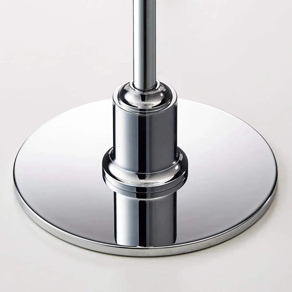 Polished metal stem and base