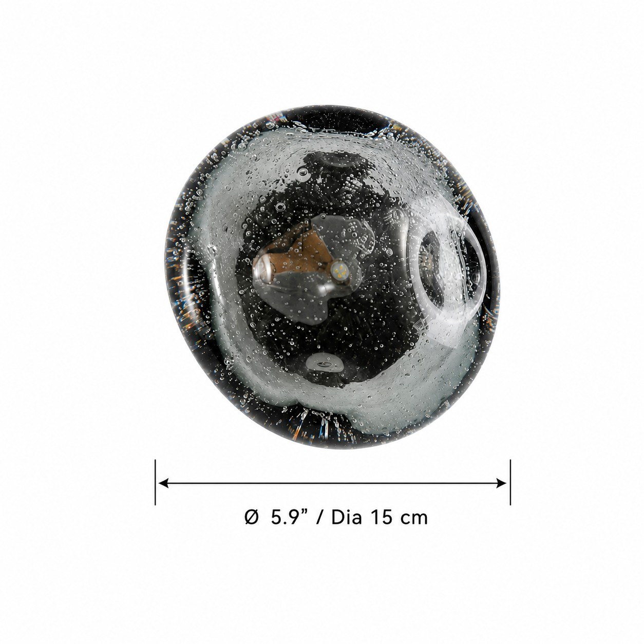 Melt bubble globe size diagram