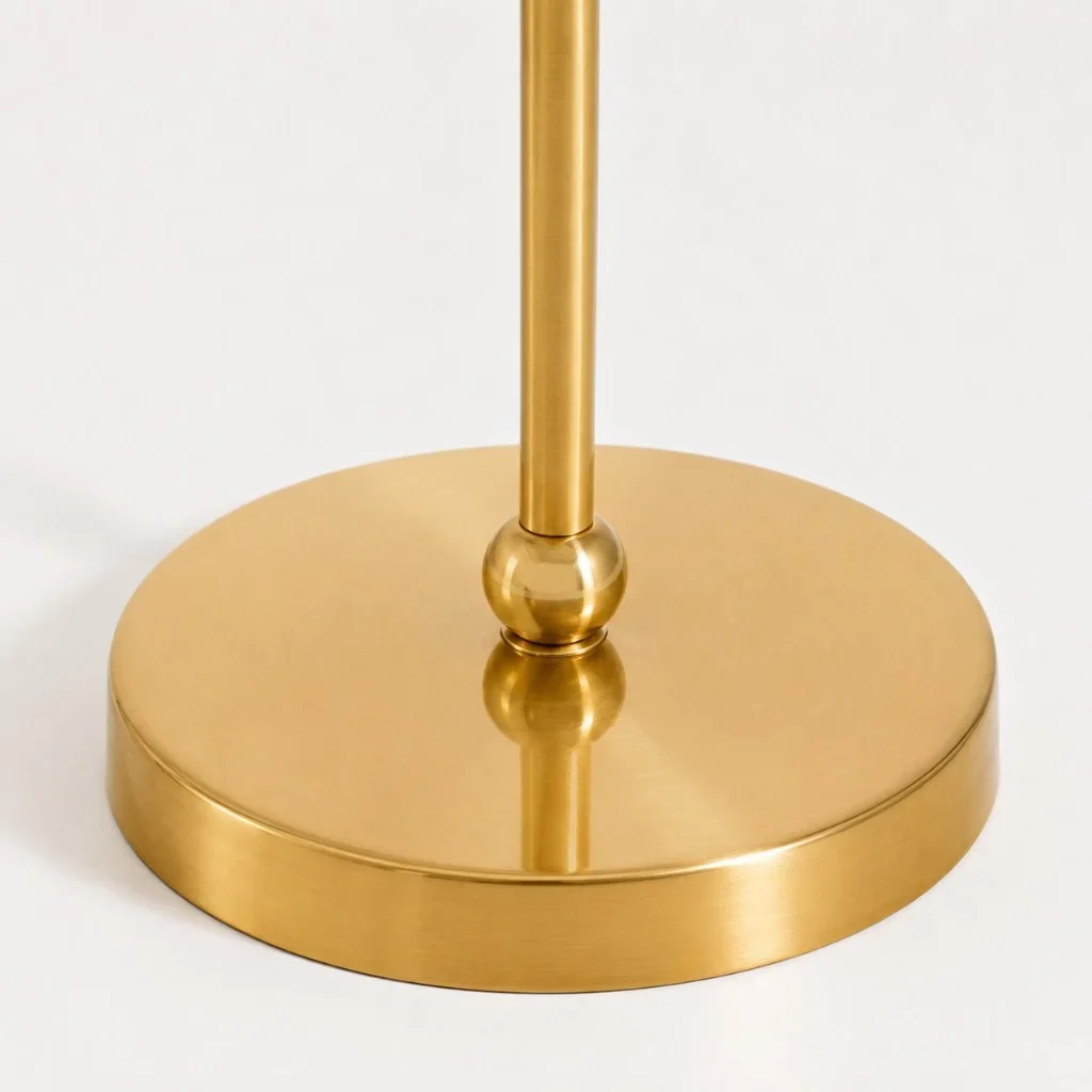 Antique brass round base