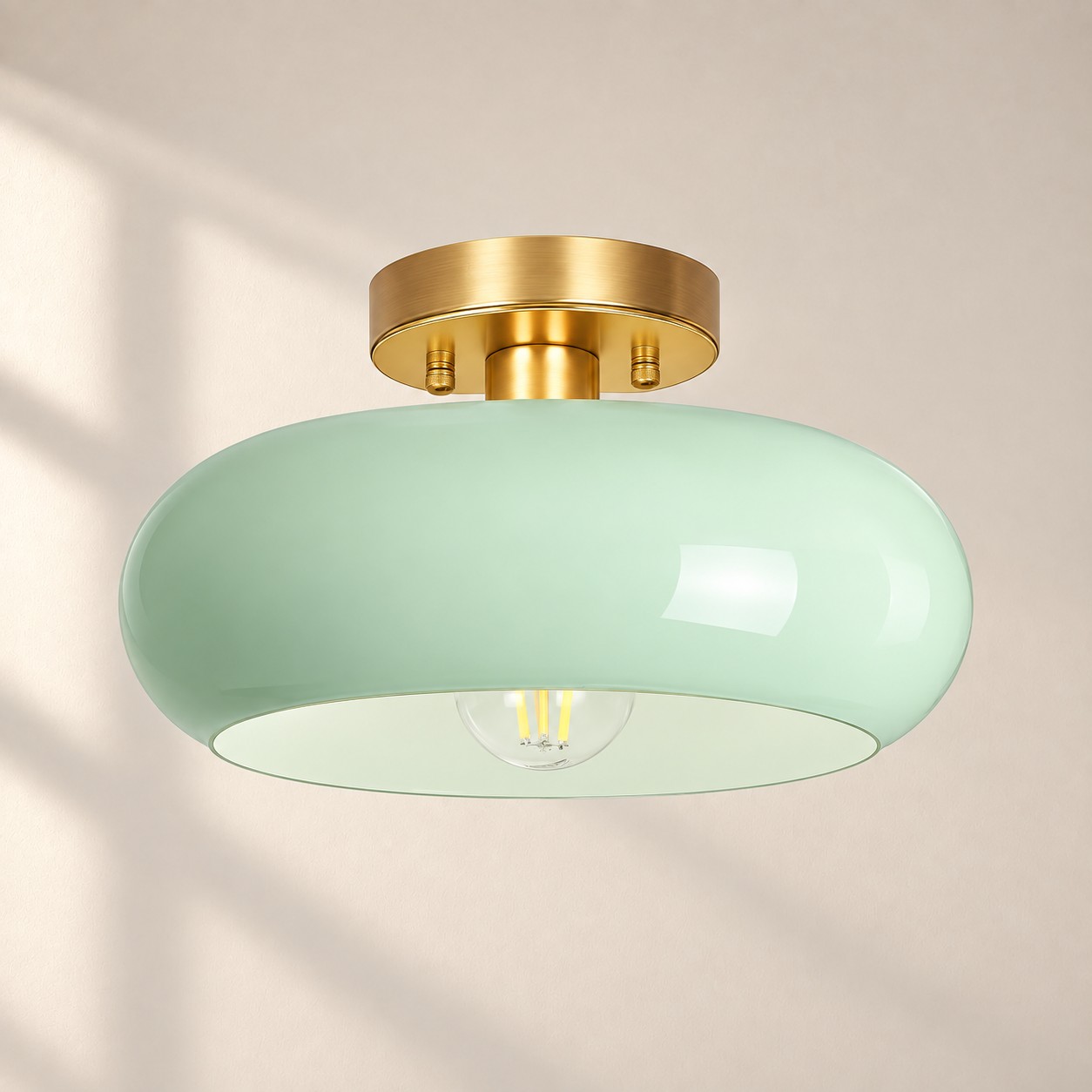 Bauvia Ceiling Light with Bauhaus lines and colour options