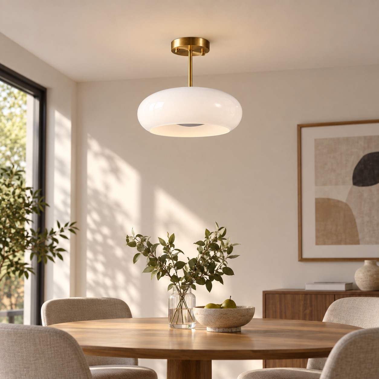 Bauvia Ceiling Light with Bauhaus lines and colour options