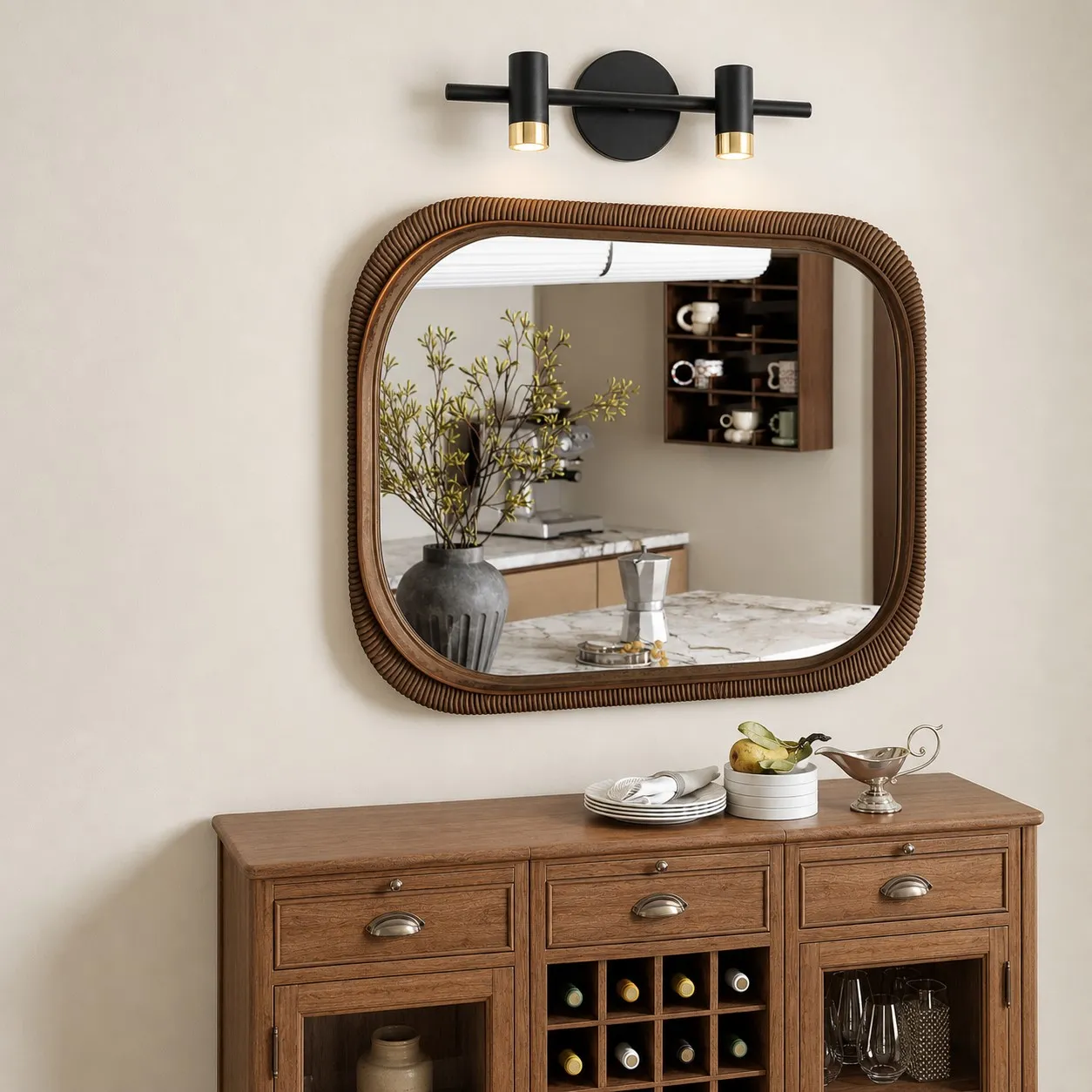 scene sideboard mirror