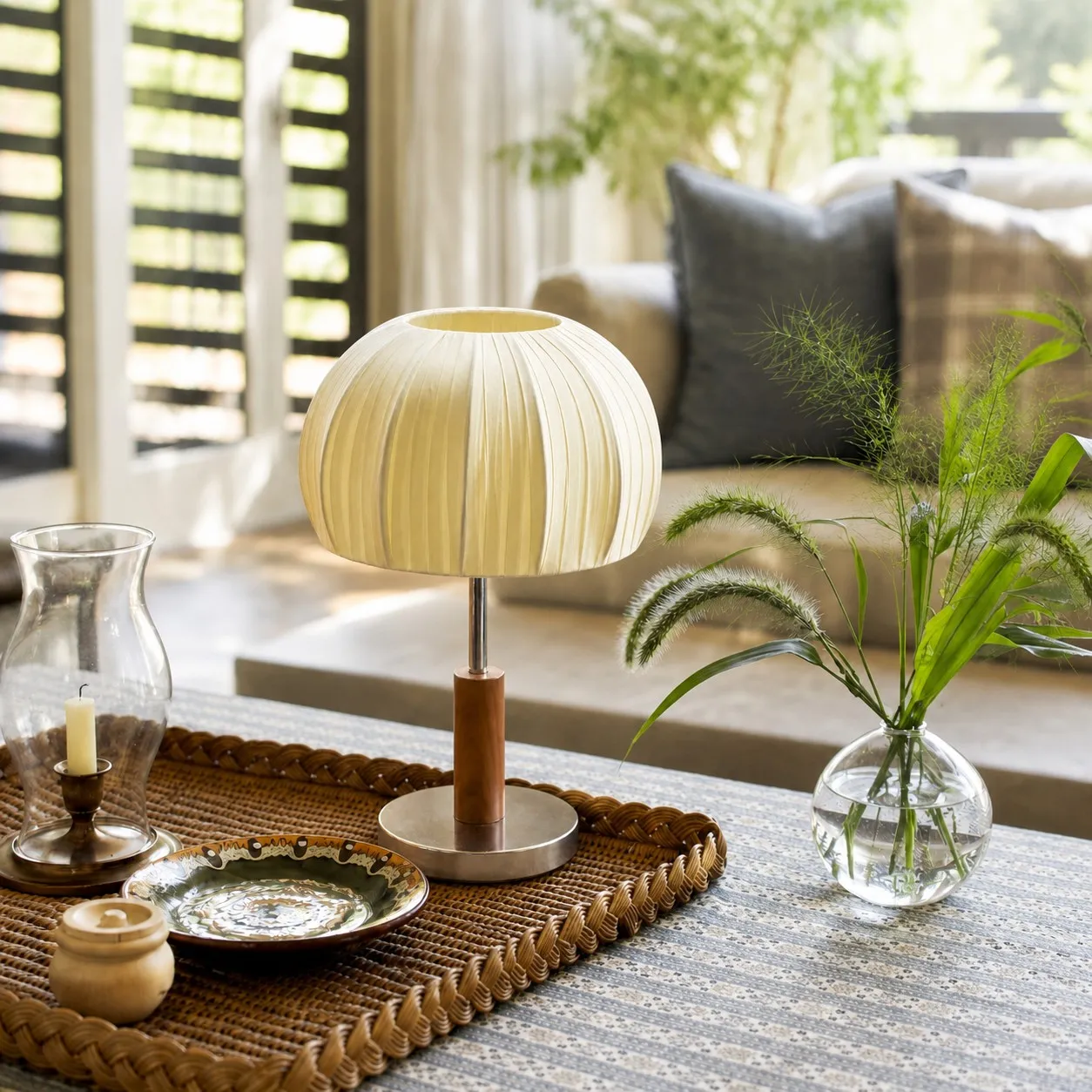 scene rattan tray
