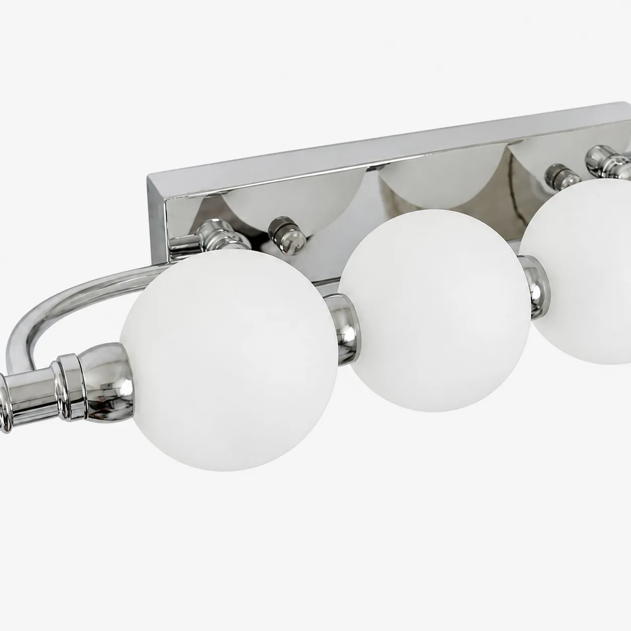 detail chrome glass globes