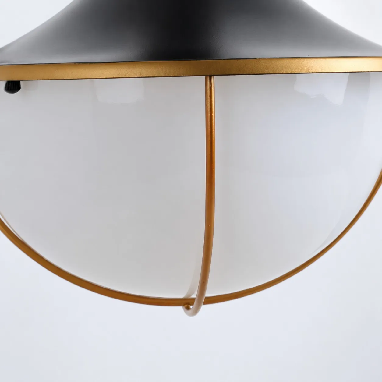 Black and Gold Outdoor Wall Lantern