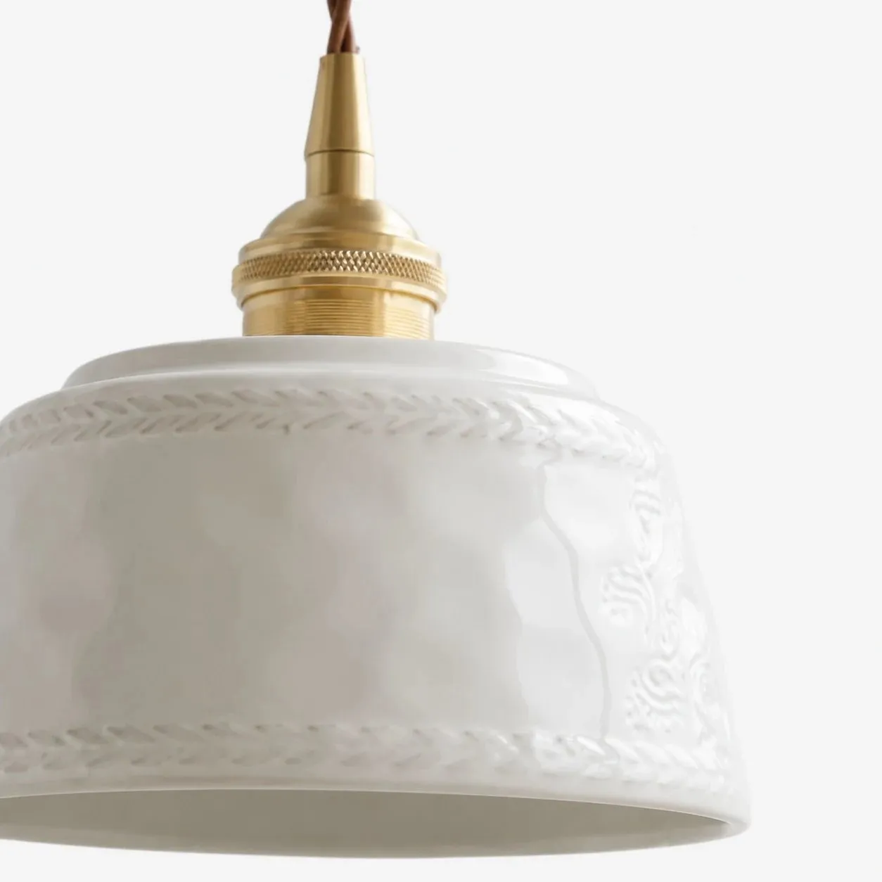 Red ceramic pendant light