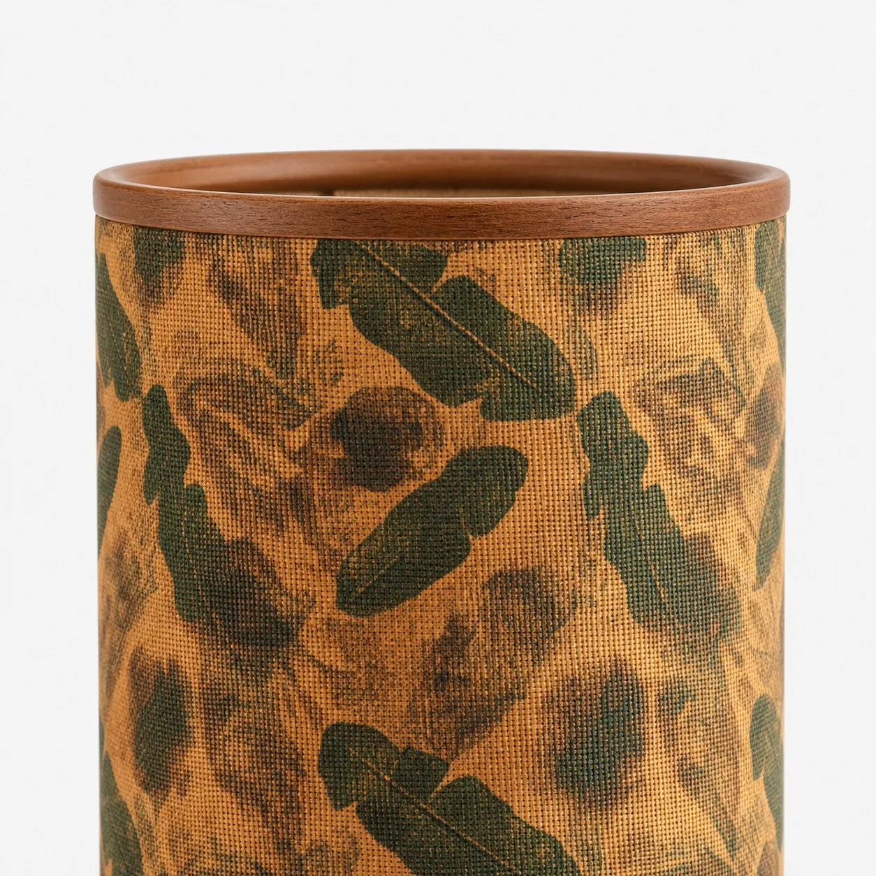 Vintage fabric cylinder floor lamp view 9