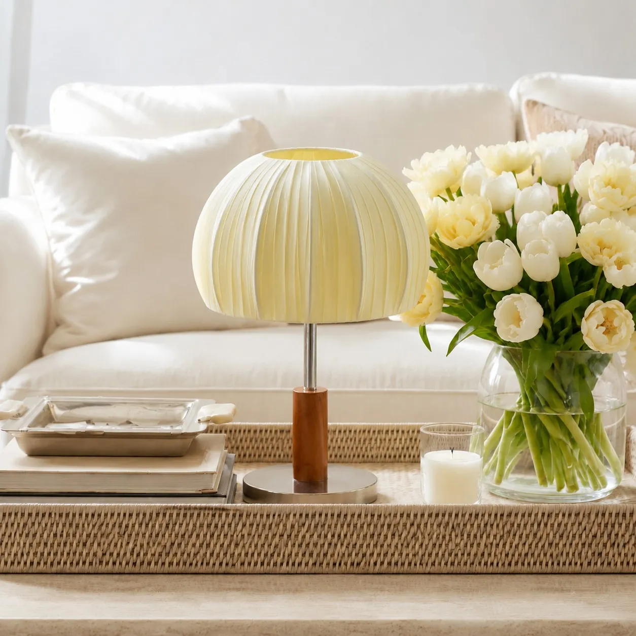 scene white sofa