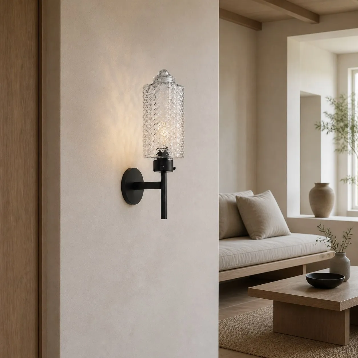 Daylight installation view on exterior wall