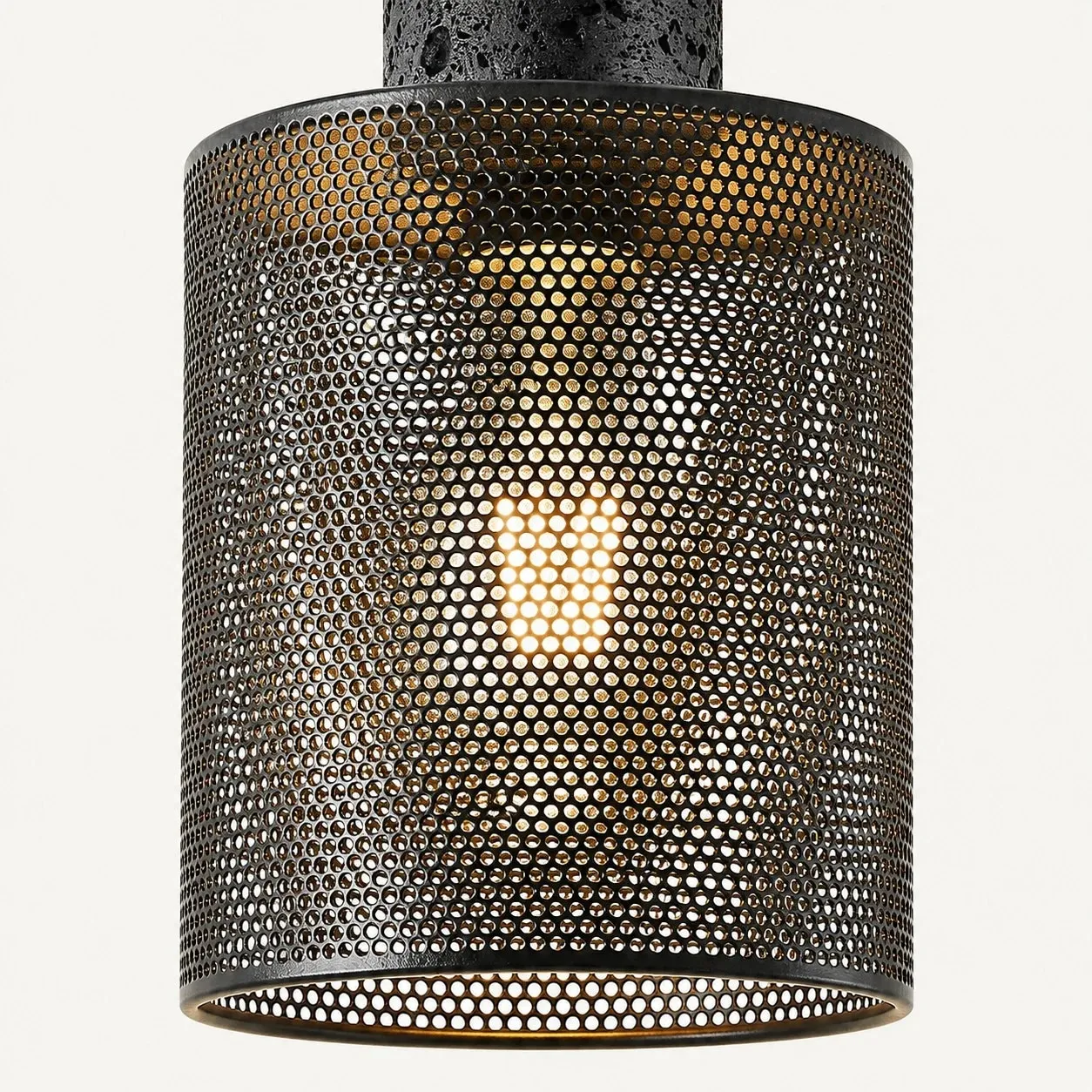 Textured Black Mesh Pendant Light 3