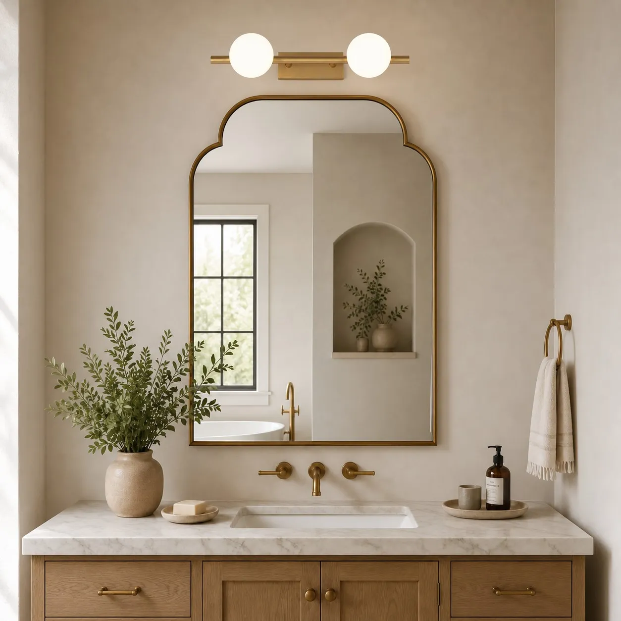 scene 2 head arched mirror