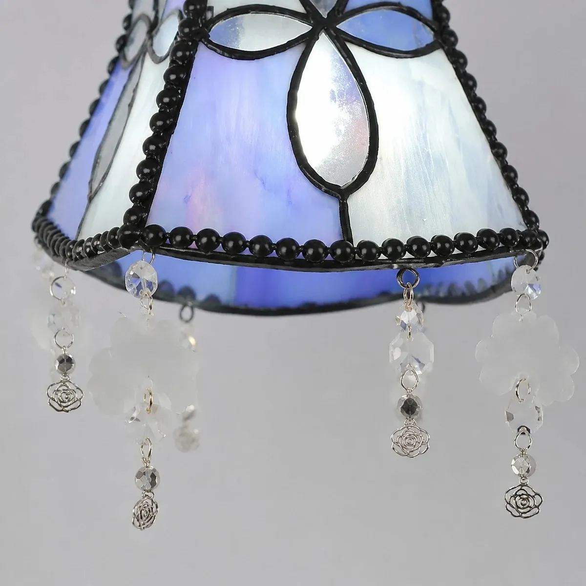 Front close-up of the shell butterfly pendant shade